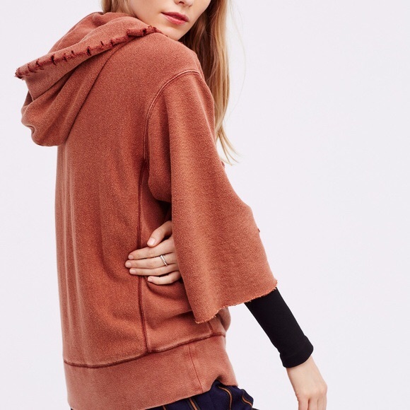 Free People Tops - FIRM Free People West Track distressed hoodie XS